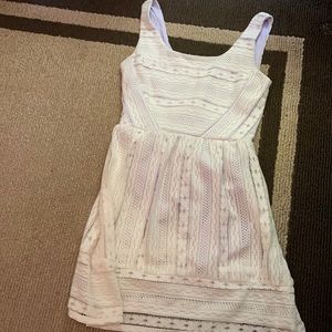 Purple and white dress
